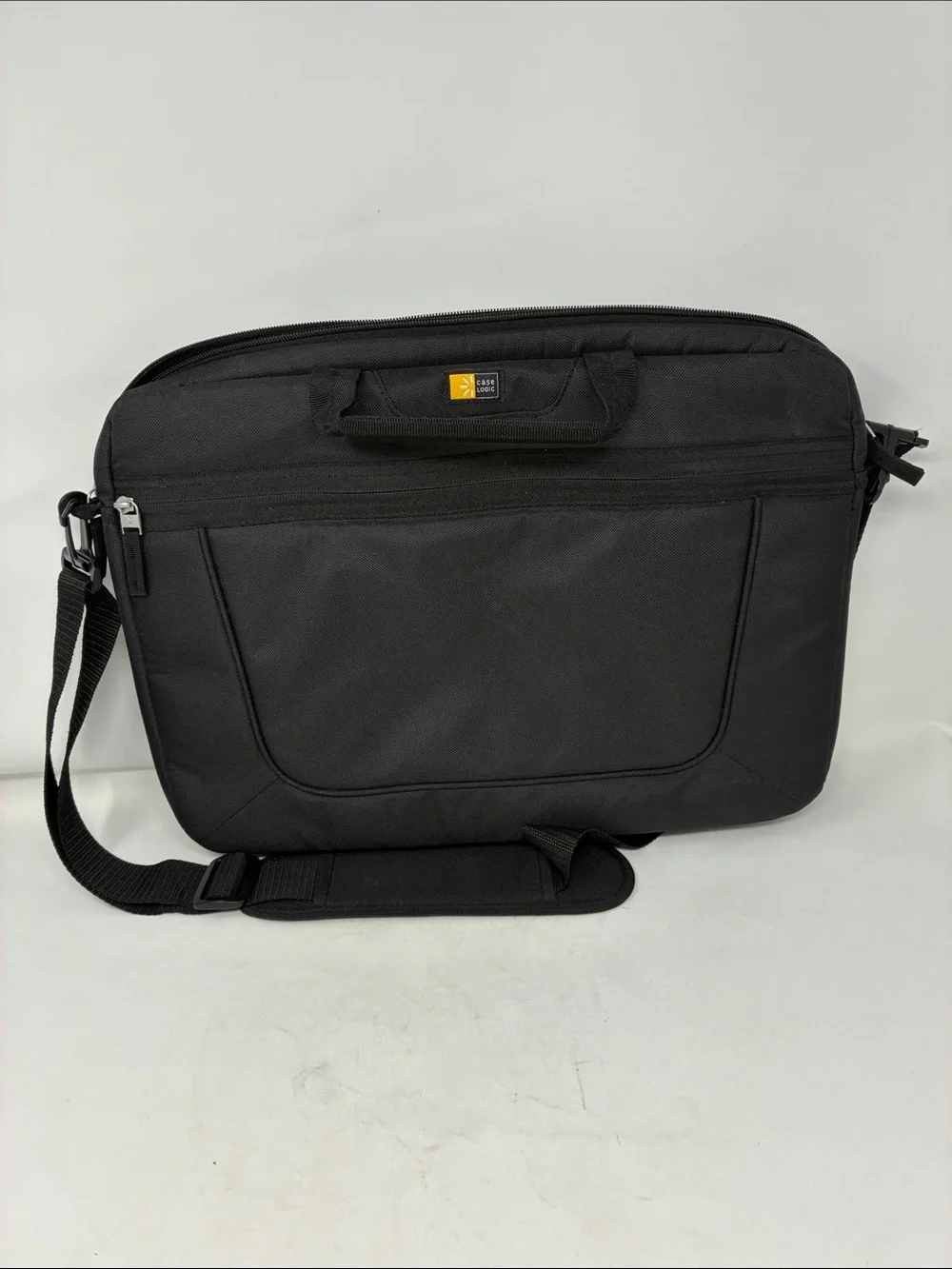 Black Laptop Messenger Bag - Lightweight Carrying Case (17 inch laptop)